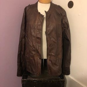 Faux Brown Leather Jacket ❤️